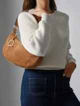 Schoudertas Altesse Suede Leder Etrier Rood altesse suede EASU017M-vue-porte