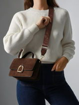 Cross Body Tas Altesse Suede Etrier Bruin altesse suede EASU048S-vue-porte