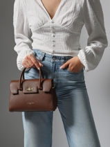 Sac Bandoulire Milano Cosmos Cuir Lancaster Marron milano cosmos 77-vue-porte
