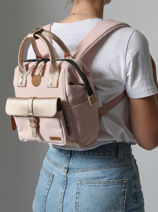 Rugzak 1 Compartiment Cabaia Beige adventurer XS-vue-porte