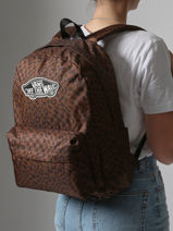 Rugzak 1 Compartiment Vans Bruin backpack VN000H4Y-vue-porte