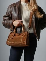 Sac Bandouli�re Houston Cuir Basilic pepper Marron houston BHOU72-vue-porte