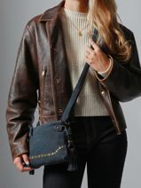 Cross Body Tas Houston Leder Basilic pepper Beige houston BHOU82-vue-porte