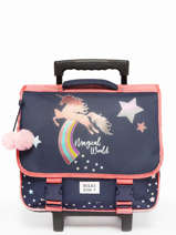 Boekentas Op Wieltjes 1 Compartiment Milky kiss Blauw fantasy fables 3700524