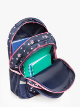 Rugzak 2 Compartimenten Milky kiss Blauw fable world 3701123-vue-porte