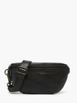 Sac Banane Cow Cuir Basilic pepper Noir cow BCOW55