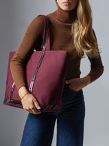 Le Cabas L Zipp Paillettes Vanessa bruno Violet cabas 1V40409-vue-porte