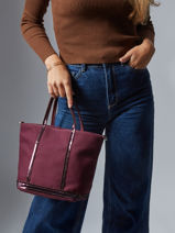 Handtas Le Cabas Pailletten Vanessa bruno Violet cabas 1V40435-vue-porte