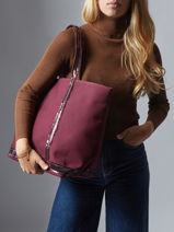Handtas L Le Cabas Pailletten Vanessa bruno Violet cabas 1V40315-vue-porte