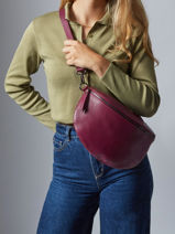 Sac Banane Caviar Cuir Milano Rouge caviar CA21123-vue-porte