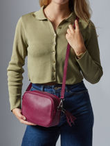 Sac Bandoulire Caviar Cuir Milano Rouge caviar CA2006N-vue-porte