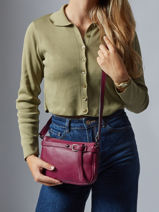 Sac Bandoulire Caviar Cuir Milano Rouge caviar G1421N-vue-porte