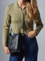 Cross Body Tas Caviar Leder Milano Zwart caviar CA25067-vue-porte