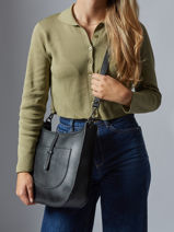 Cross Body Tas Caviar Leder Milano Zwart caviar CA25068-vue-porte