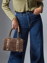 Sac  Main Velvet Cuir Milano Marron velvet VE25066-vue-porte