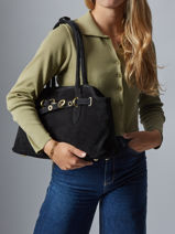 Sac Port paule Velvet Cuir Milano Noir velvet VE260610-vue-porte