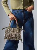 Sac Bandoulire Velvet Leopardo Cuir Milano Beige velvet leopardo VL24093-vue-porte