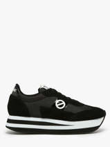 Sneakers Plateforme En Cuir No name Noir women IMN60415
