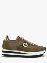 Sneakers Plateforme En Cuir No name Vert women IMKNITAY
