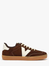 Sneakers En Cuir Victoria Marron women 1126218