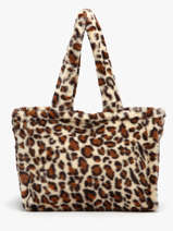 Schoudertas A4 Formaat Fur David jones Beige fur CM7878