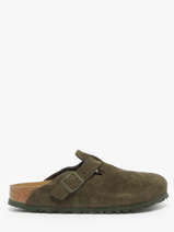Mules En Cuir Birkenstock Vert women 1024714