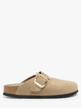 Slippers Uit Leder Birkenstock Beige women 1030425