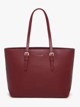 Sac Port paule A4 Saffiano David jones Rouge saffiano 3