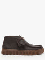 Enkelhoge Derby Veterschoenen Uit Leder Clarks Bruin men 26183425