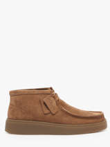 Enkelhoge Derby Veterschoenen Uit Leder Clarks Bruin men 26184609