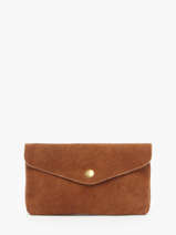 Porte-monnaie Velvet Cuir Milano Marron velvet VE23113