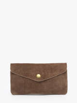 Portemonnee Velvet Leder Milano Beige velvet VE23113