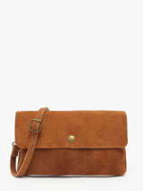 Sac Bandoulire Velvet Cuir Milano Marron velvet VE23067
