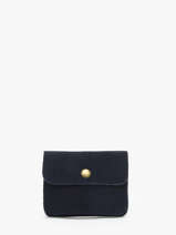 Porte-monnaie Cuir Milano Bleu velvet VE23091