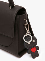 Porte-clefs Love Manga Cuir Nathan baume Gris original n 718N-vue-porte