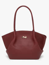 Sac Port paule Galate Cuir Nathan baume Rouge nymphea 3