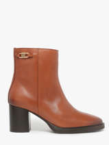 Bottines  Talon En Cuir Tommy hilfiger Marron women 8864GOC
