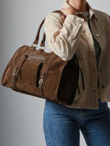 Sac Port paule Velvet Miniprix Marron velvet F7509-vue-porte