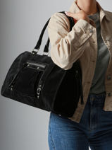 Sac Port paule Velvet Miniprix Noir velvet F7509-vue-porte