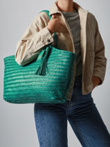 Sac Port paule Heritage Biba Vert heritage PER9L-vue-porte