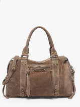 Schoudertas A4 Formaat Velvet Leder Milano Bruin velvet VE24095