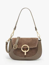 Cross Body Tas Velvet Caviar Leder Milano Bruin velvet caviar VC25068