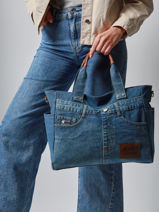 Schoudertas Jeans Fashion Katoen Miniprix Blauw jeans fashion JK013-vue-porte