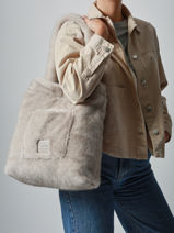 Sac Port paule A4 Basilic pepper Beige alaska BALS03-vue-porte