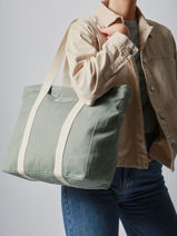 Schoudertas Cesar Katoen Hindbag Groen best seller CESAR-vue-porte