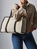 Schoudertas Jute Jute Hindbag Beige jute JU-vue-porte