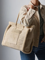 Sac Port paule A4 Sheep David jones Beige sheep CM7876-vue-porte