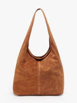 Sac Port paule Velvet Cuir Milano Marron velvet VE25065