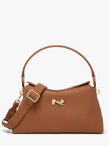 Sac Port paule Freesia Cuir Nathan baume Marron eden 4