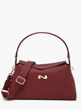 Sac Port paule Freesia Cuir Nathan baume Rouge eden 4